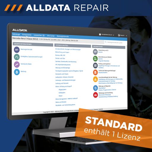 Alldata Repair Reparaturinformationen Standar 1 Lizenz