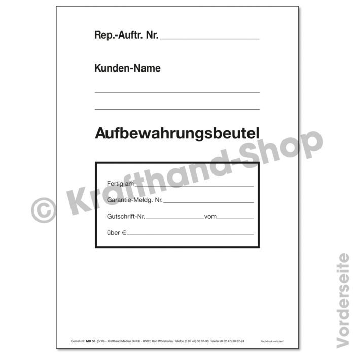 Aufbewahrungsbeutel