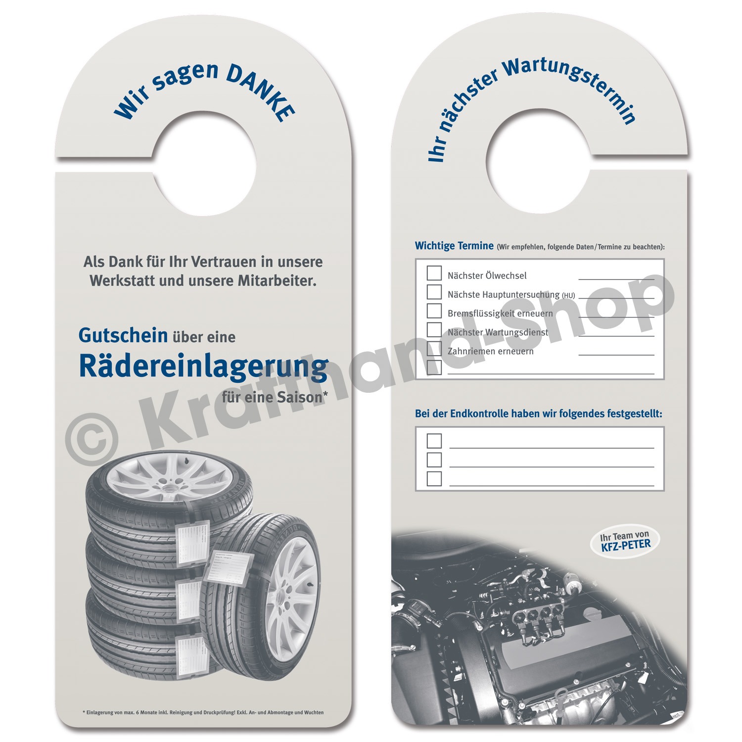 Kunden-/Spiegelanhänger individuell - Krafthand Shop