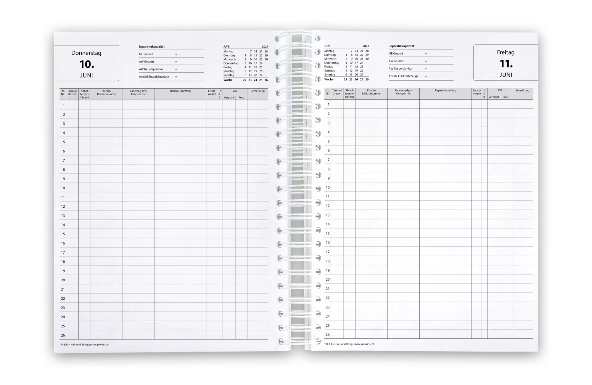Werkstatt-Terminkalender - 2027 – Bild 2