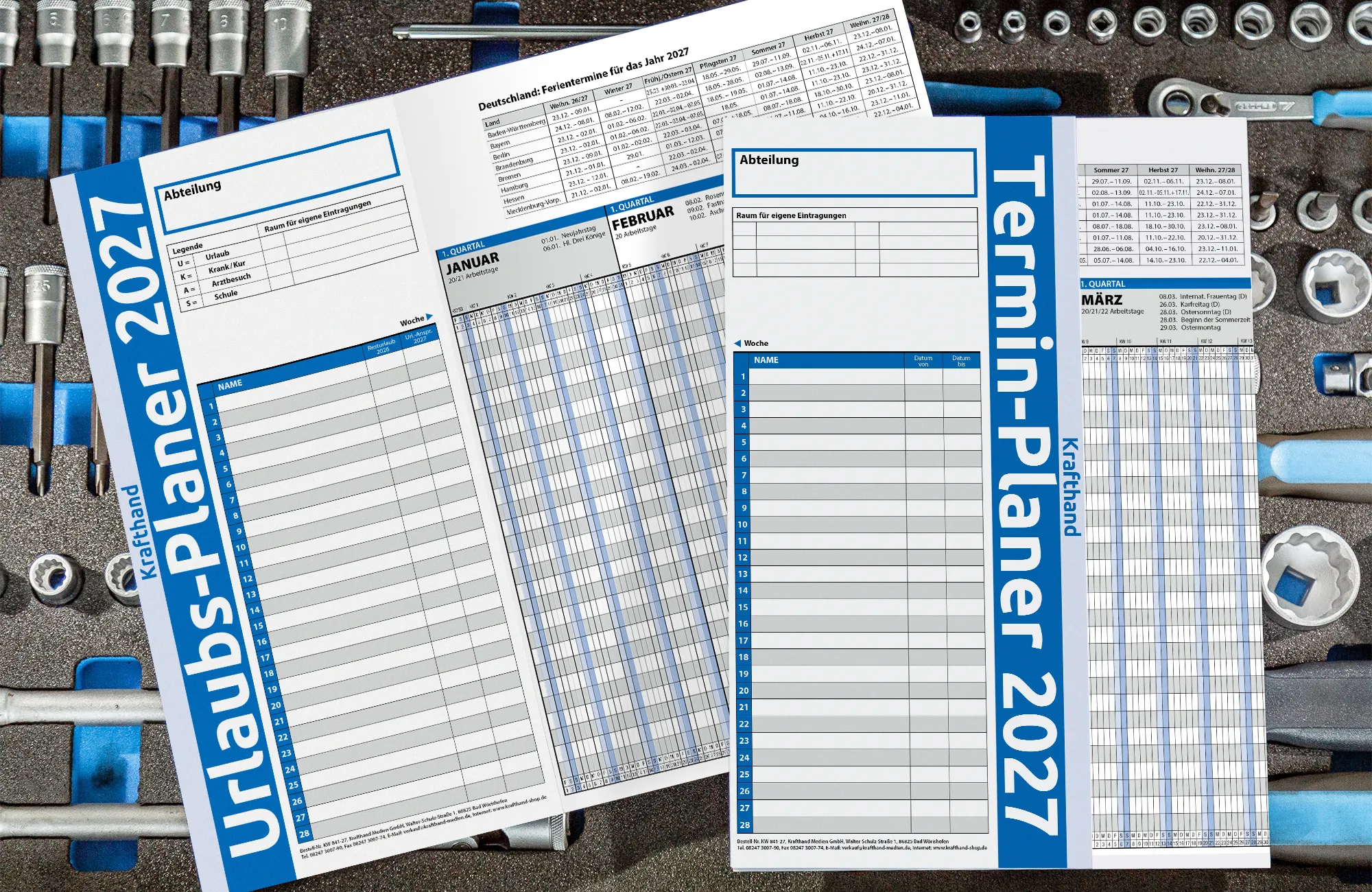 Kombiangebot: Wochenplaner plus Termin- und Urlaubsplaner - 2027 – Bild 2