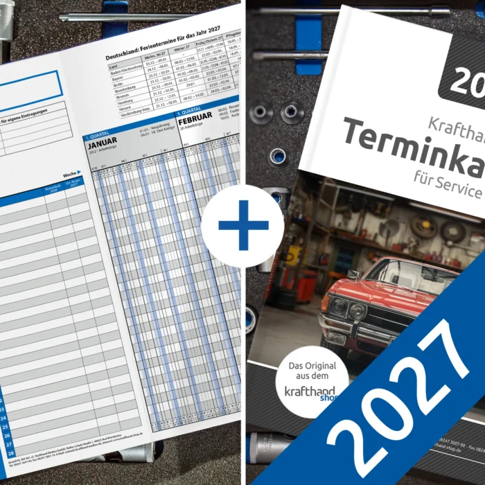 Kombiangebot: Terminkalender HARDCOVER plus Termin- und Urlaubsplaner - 2027