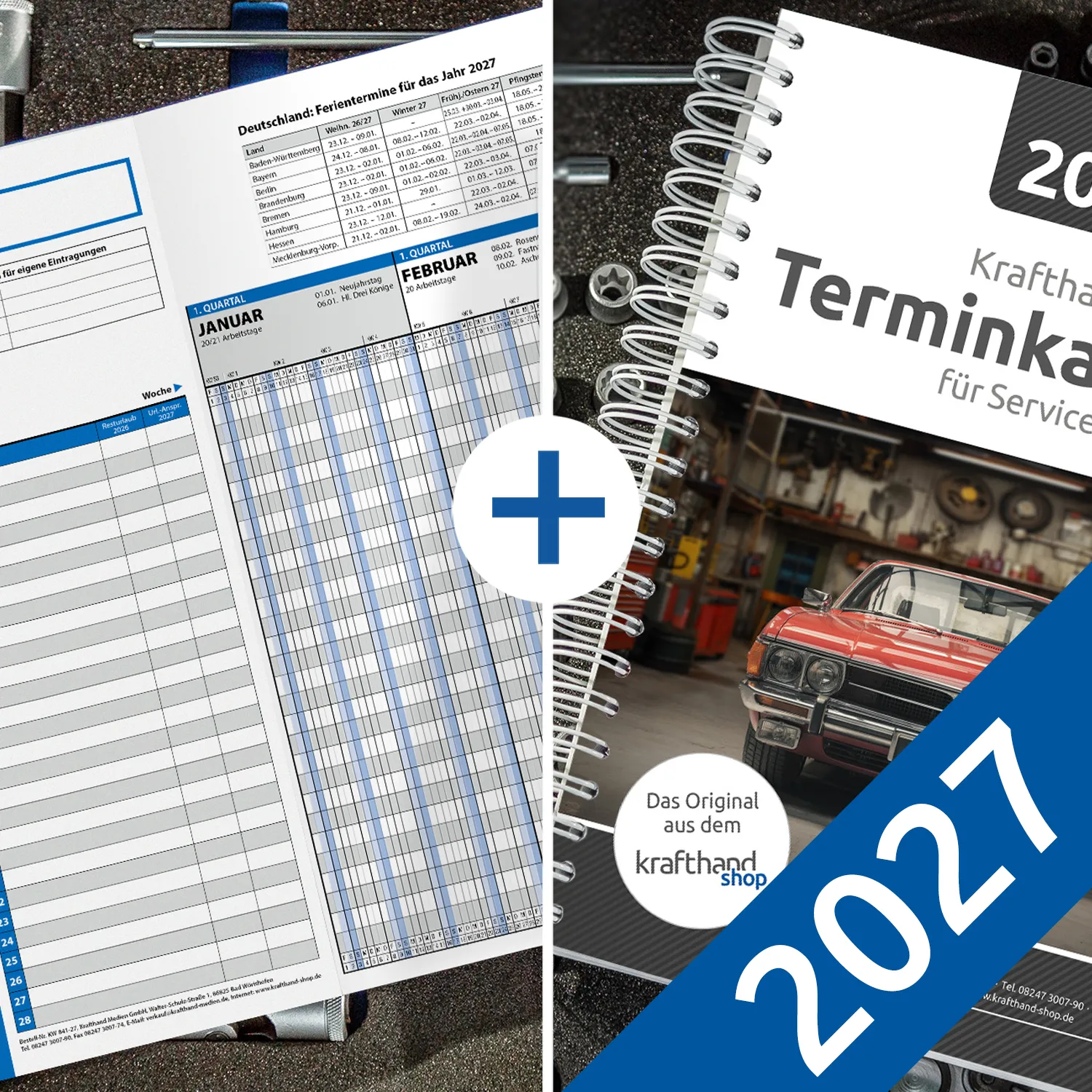 Kombiangebot: Terminkalender plus Termin- und Urlaubsplaner - 2027