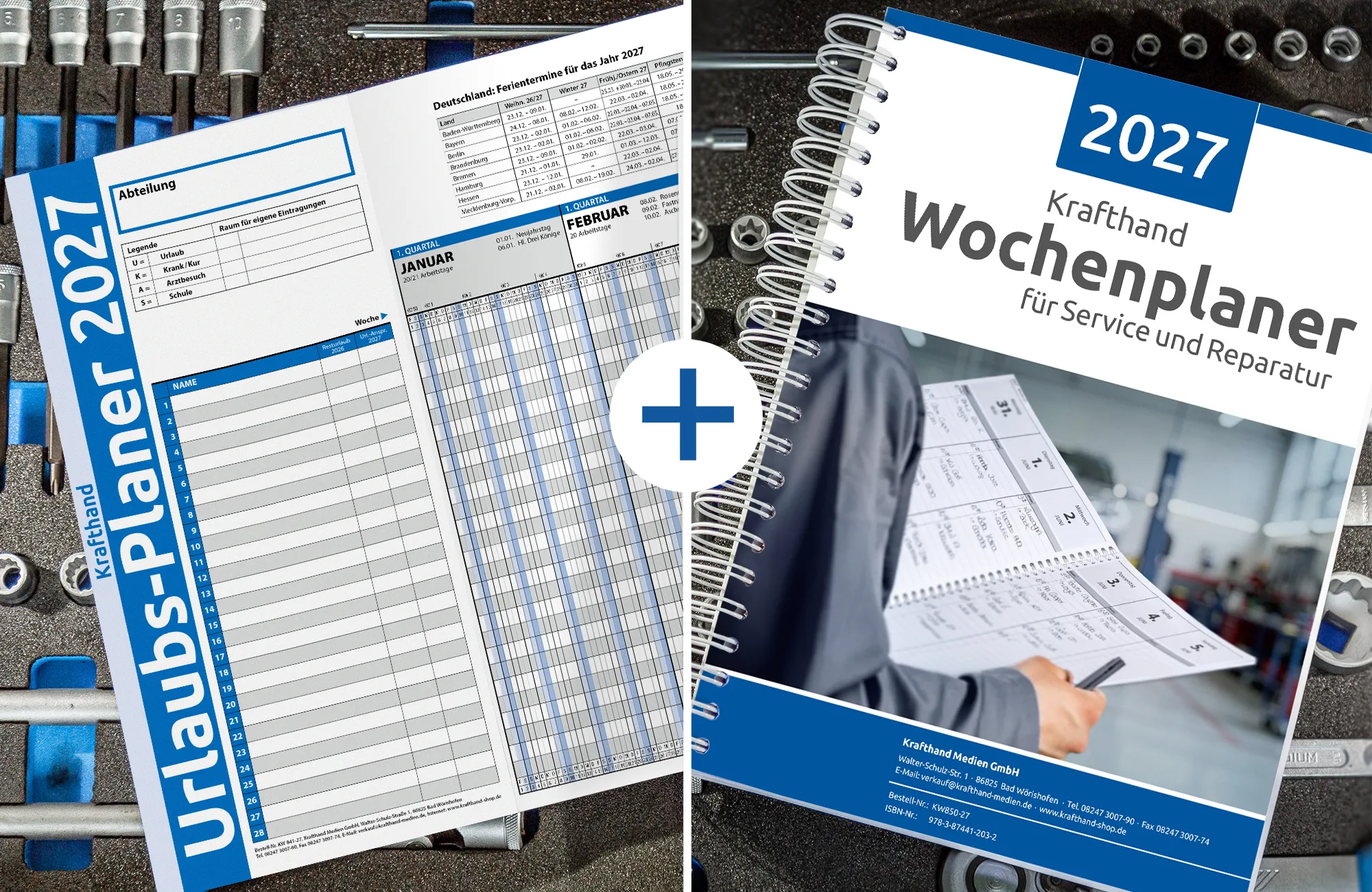 Kombiangebot: Wochenplaner plus Termin- und Urlaubsplaner - 2027